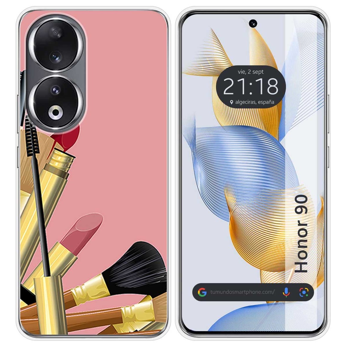 Funda Silicona compatible con Huawei Honor 90 5G diseño Brochas Dibujos