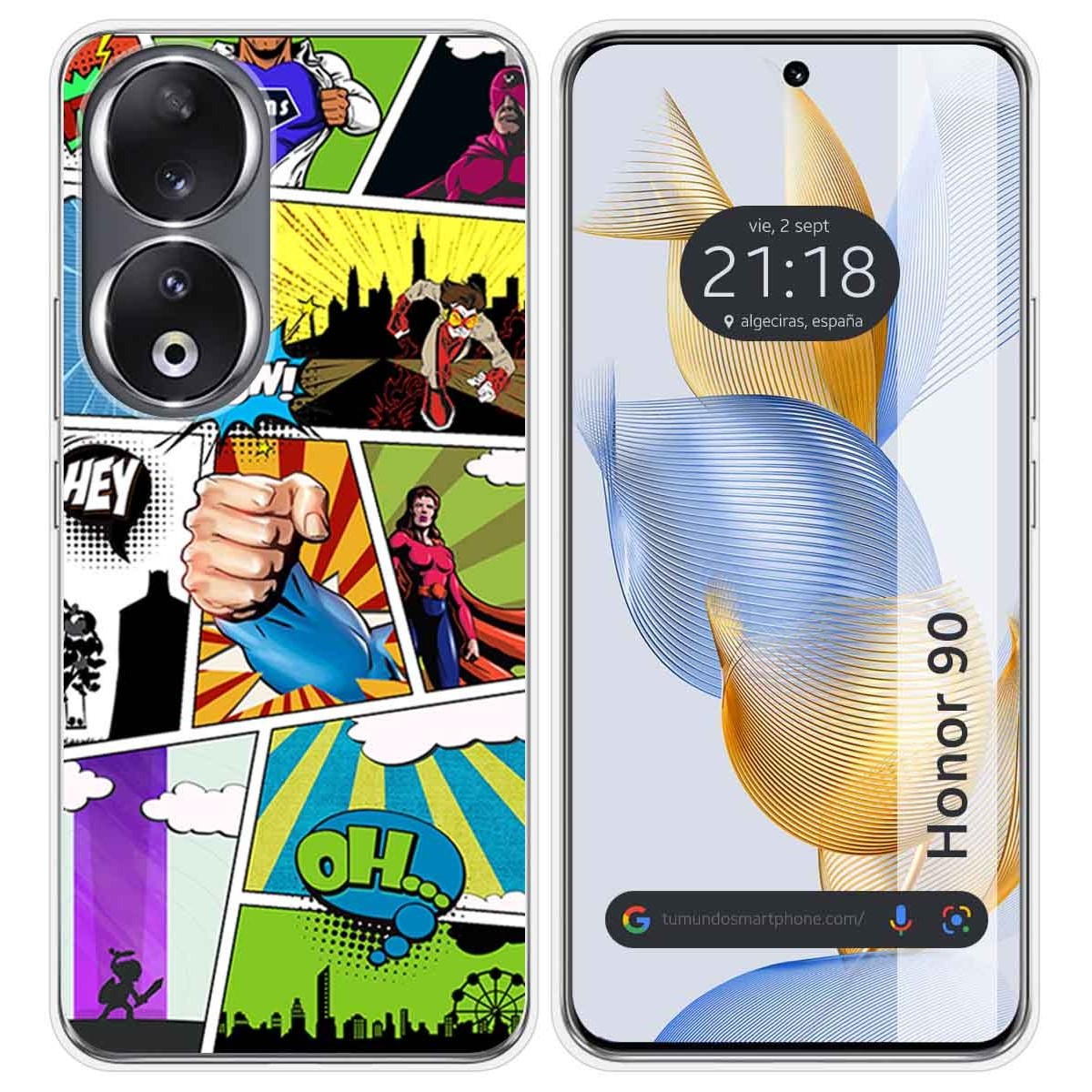 Funda Silicona compatible con Huawei Honor 90 5G diseño Comic Dibujos