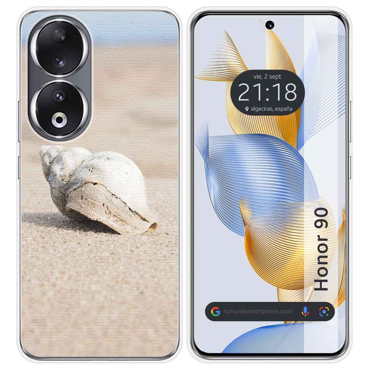 Funda Silicona compatible con Huawei Honor 90 5G diseño Concha Dibujos