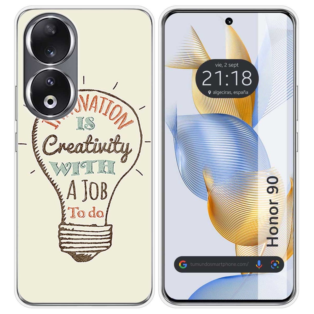 Funda Silicona compatible con Huawei Honor 90 5G diseño Creativity Dibujos