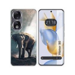 Funda Silicona compatible con Huawei Honor 90 5G diseño Elefante Dibujos