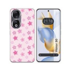 Funda Silicona compatible con Huawei Honor 90 5G diseño Flores Dibujos