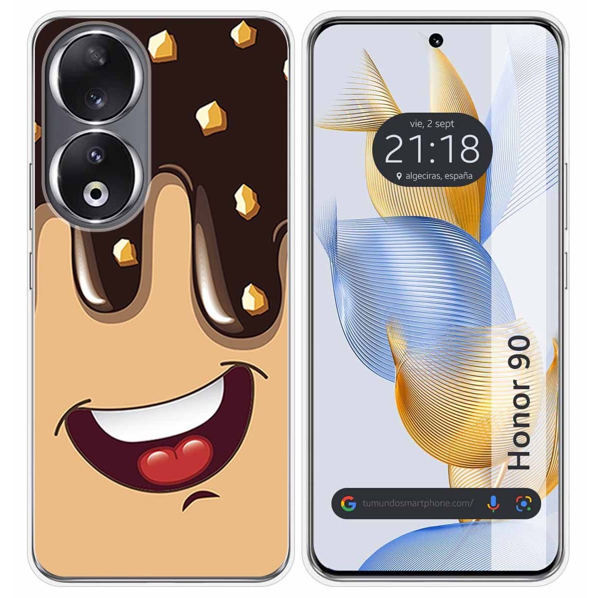Funda Silicona compatible con Huawei Honor 90 5G diseño Helado Chocolate Dibujos