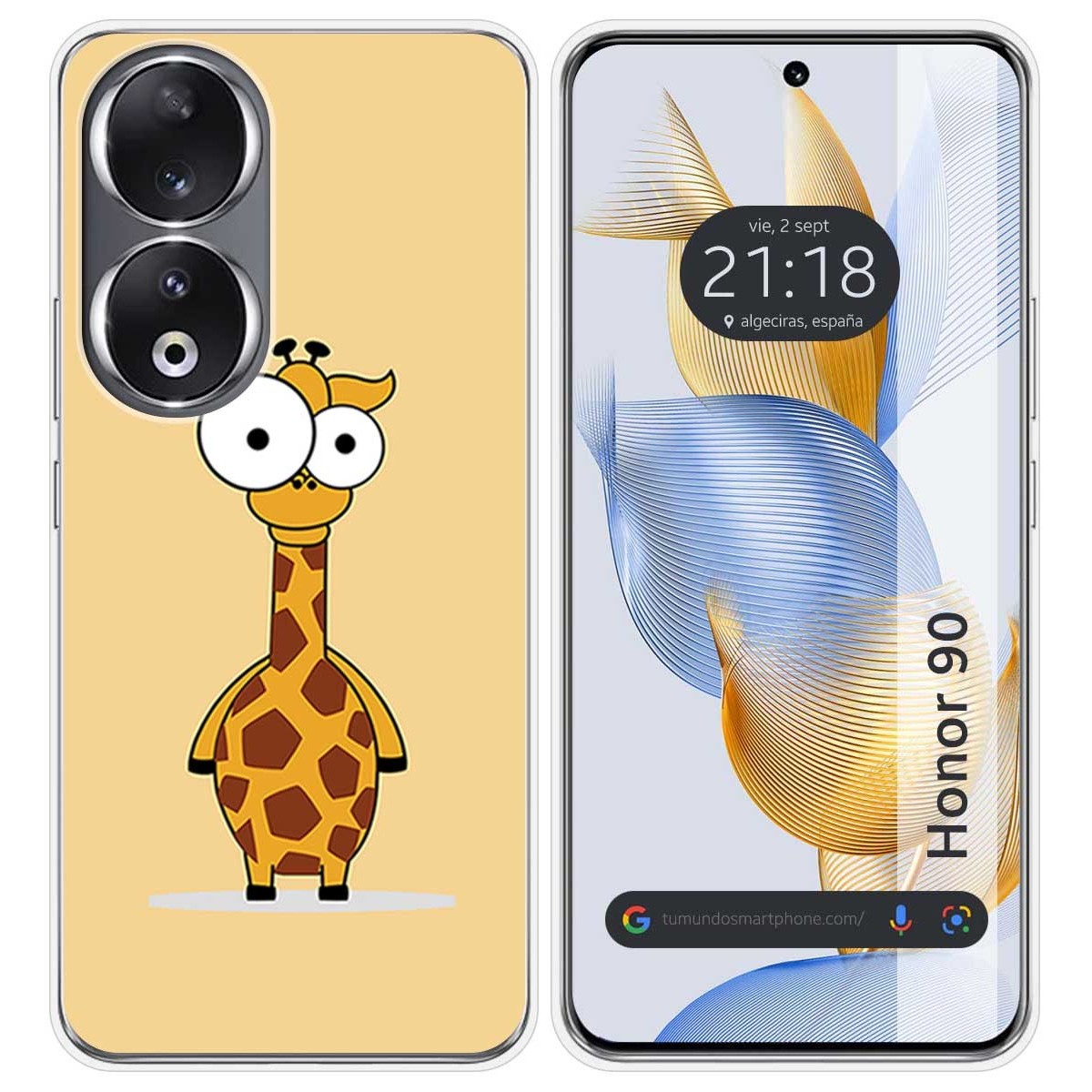 Funda Silicona compatible con Huawei Honor 90 5G diseño Jirafa Dibujos