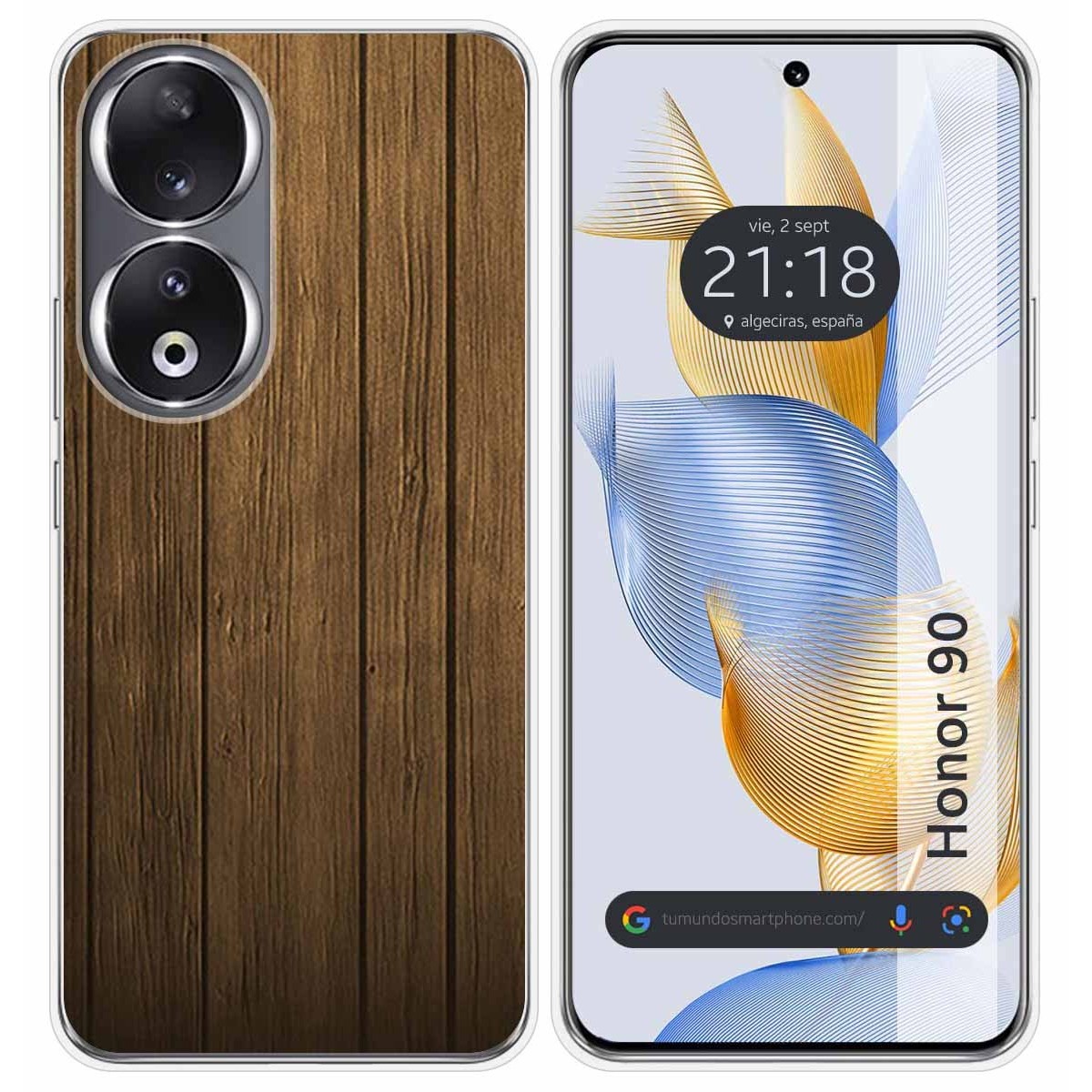 Funda Silicona compatible con Huawei Honor 90 5G diseño Madera Dibujos