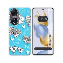 Funda Silicona compatible con Huawei Honor 90 5G diseño Mariposas Dibujos
