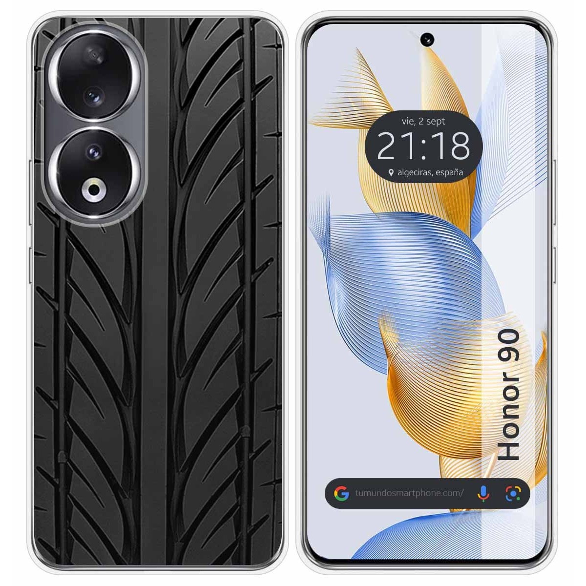 Funda Silicona compatible con Huawei Honor 90 5G diseño Neumatico Dibujos