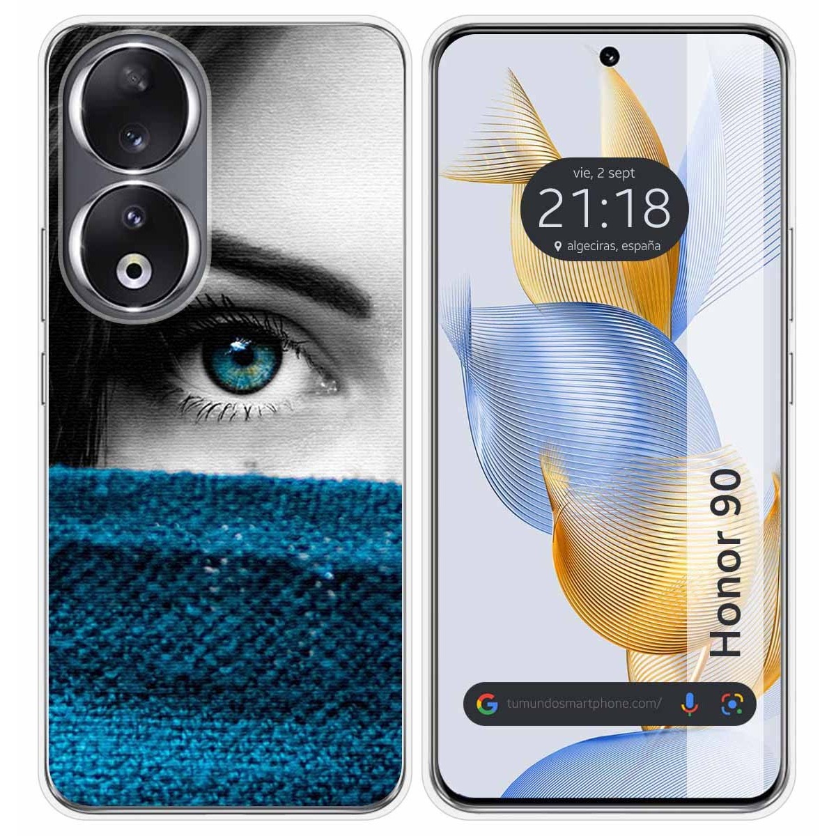 Funda Silicona compatible con Huawei Honor 90 5G diseño Ojo Dibujos
