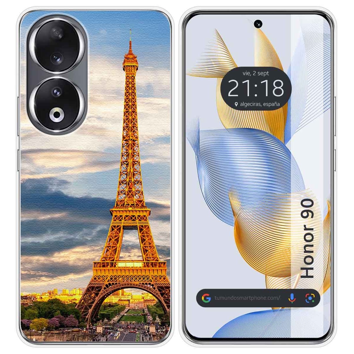 Funda Silicona compatible con Huawei Honor 90 5G diseño Paris Dibujos