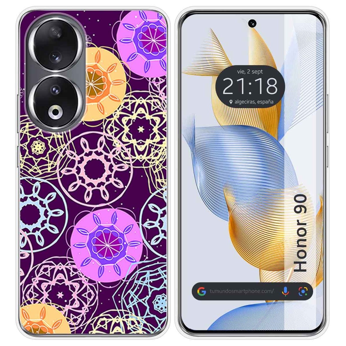 Funda Silicona compatible con Huawei Honor 90 5G diseño Radial Dibujos