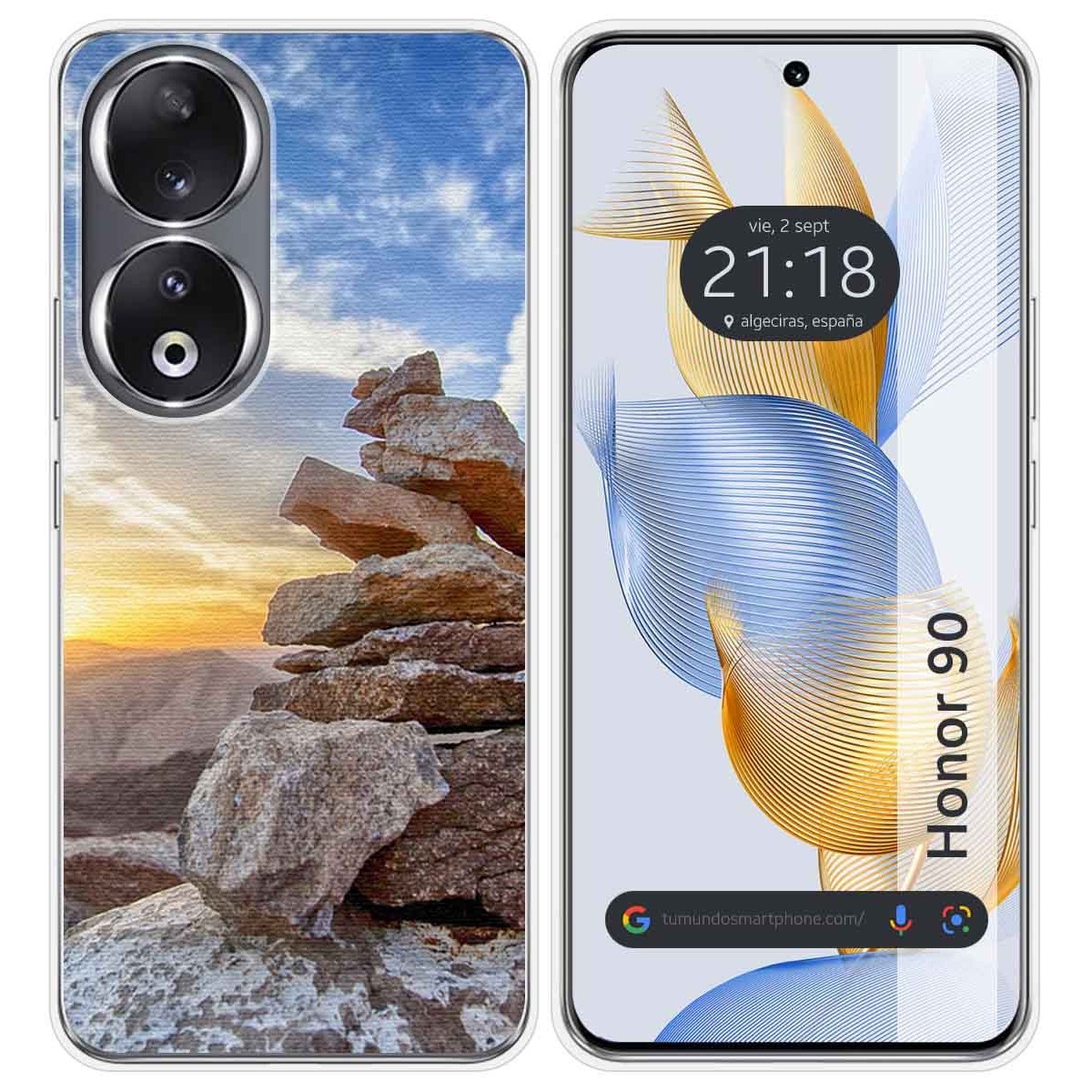 Funda Silicona compatible con Huawei Honor 90 5G diseño Sunset Dibujos