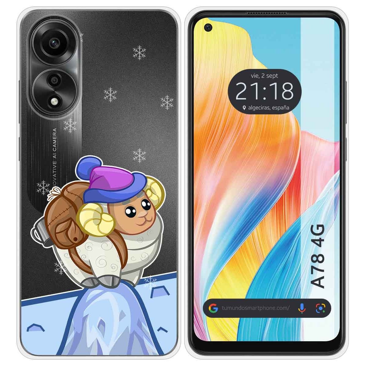 Funda Silicona Transparente para Oppo A78 4G diseño Cabra Dibujos