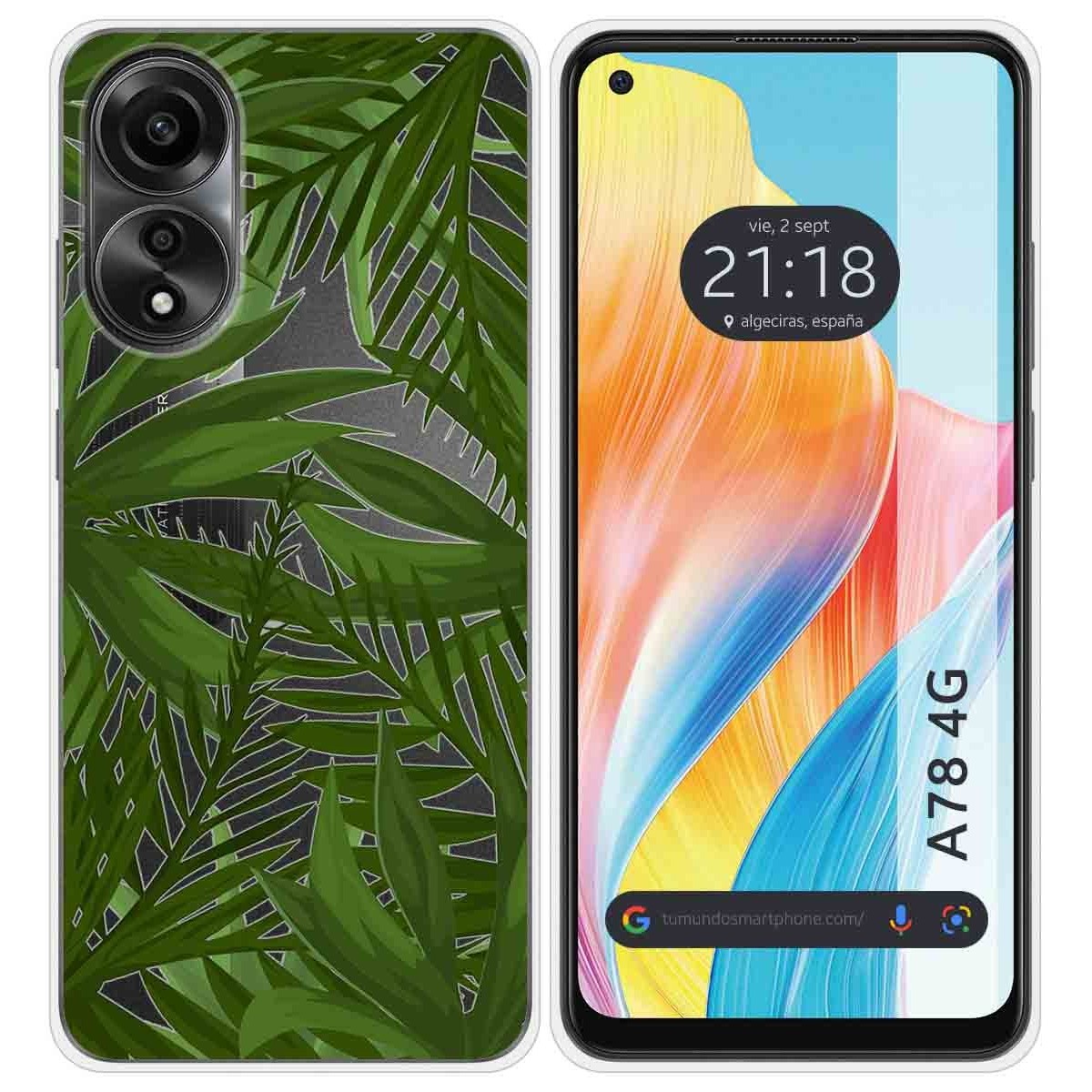 Funda Silicona Transparente para Oppo A78 4G diseño Jungla Dibujos