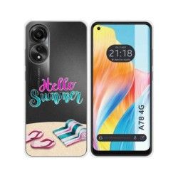 Funda Silicona Transparente para Oppo A78 4G diseño Summer Dibujos