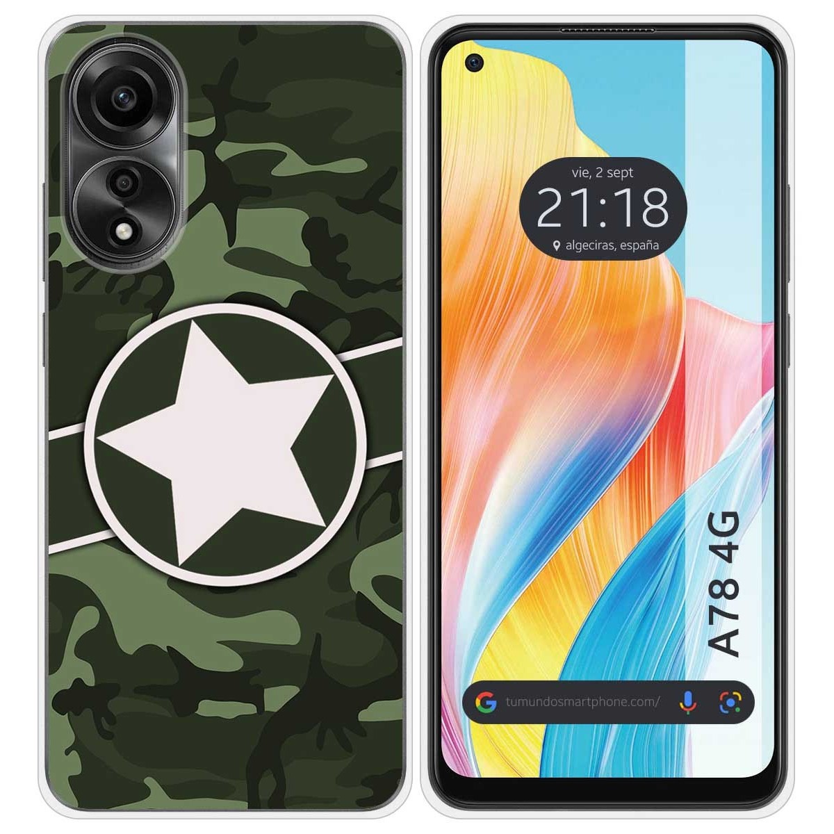 Funda Silicona para Oppo A78 4G diseño Camuflaje 01 Dibujos