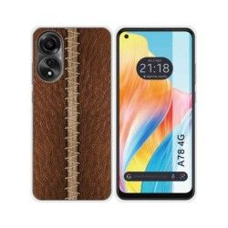 Funda Silicona para Oppo A78 4G diseño Cuero 01 Dibujos