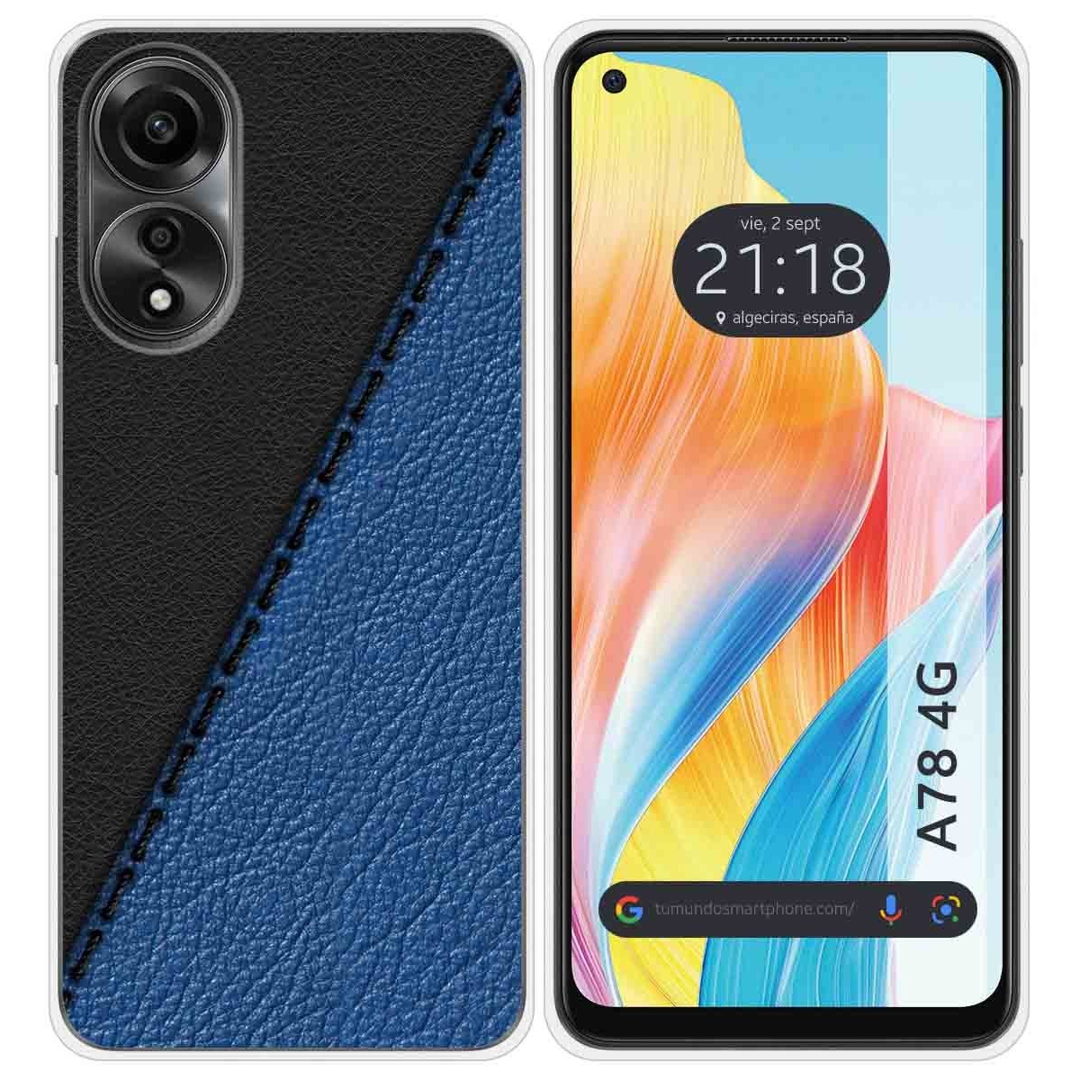 Funda Silicona para Oppo A78 4G diseño Cuero 02 Dibujos