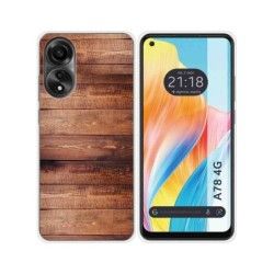 Funda Silicona para Oppo A78 4G diseño Madera 02 Dibujos