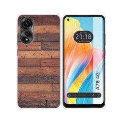 Funda Silicona para Oppo A78 4G diseño Madera 03 Dibujos
