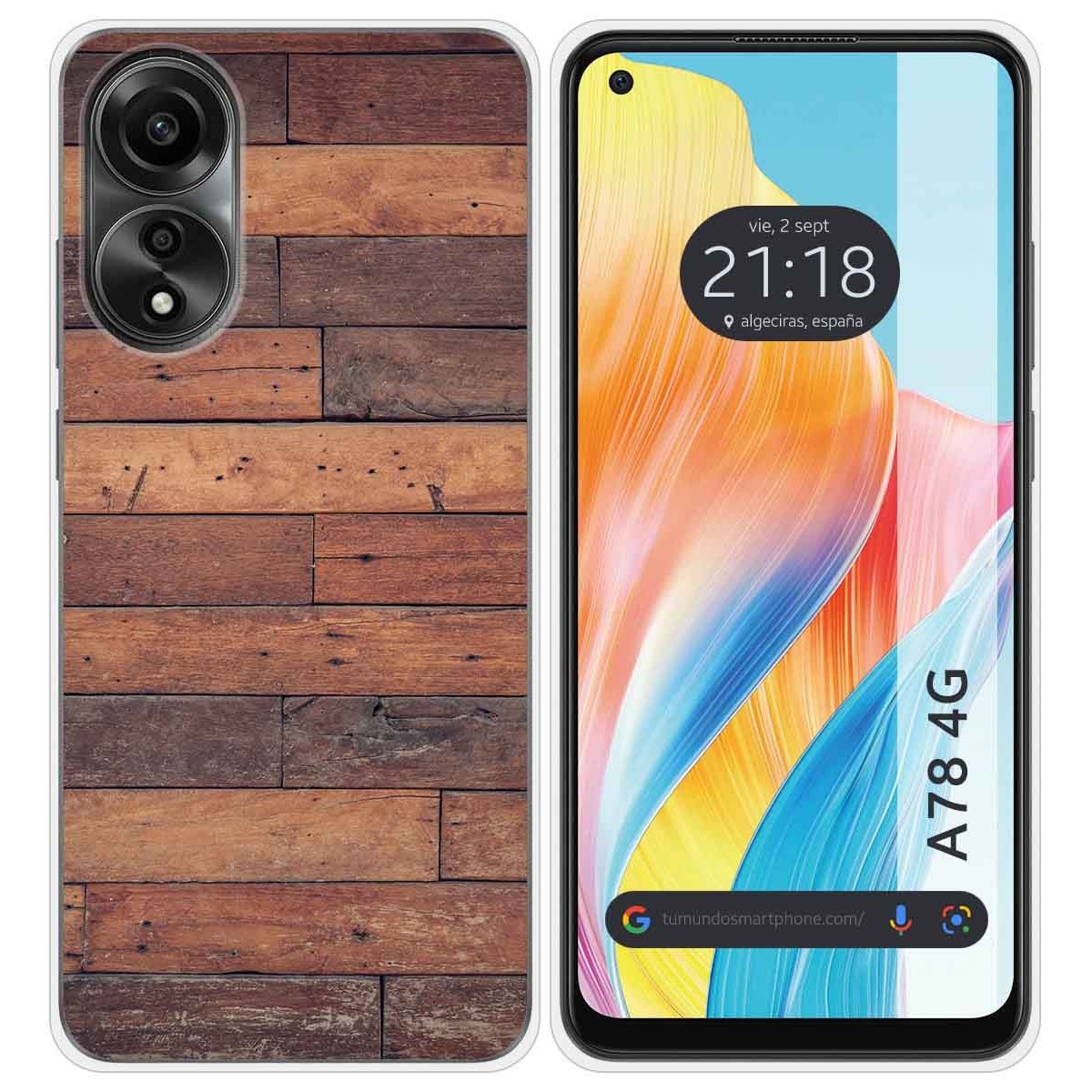 Funda Silicona para Oppo A78 4G diseño Madera 03 Dibujos
