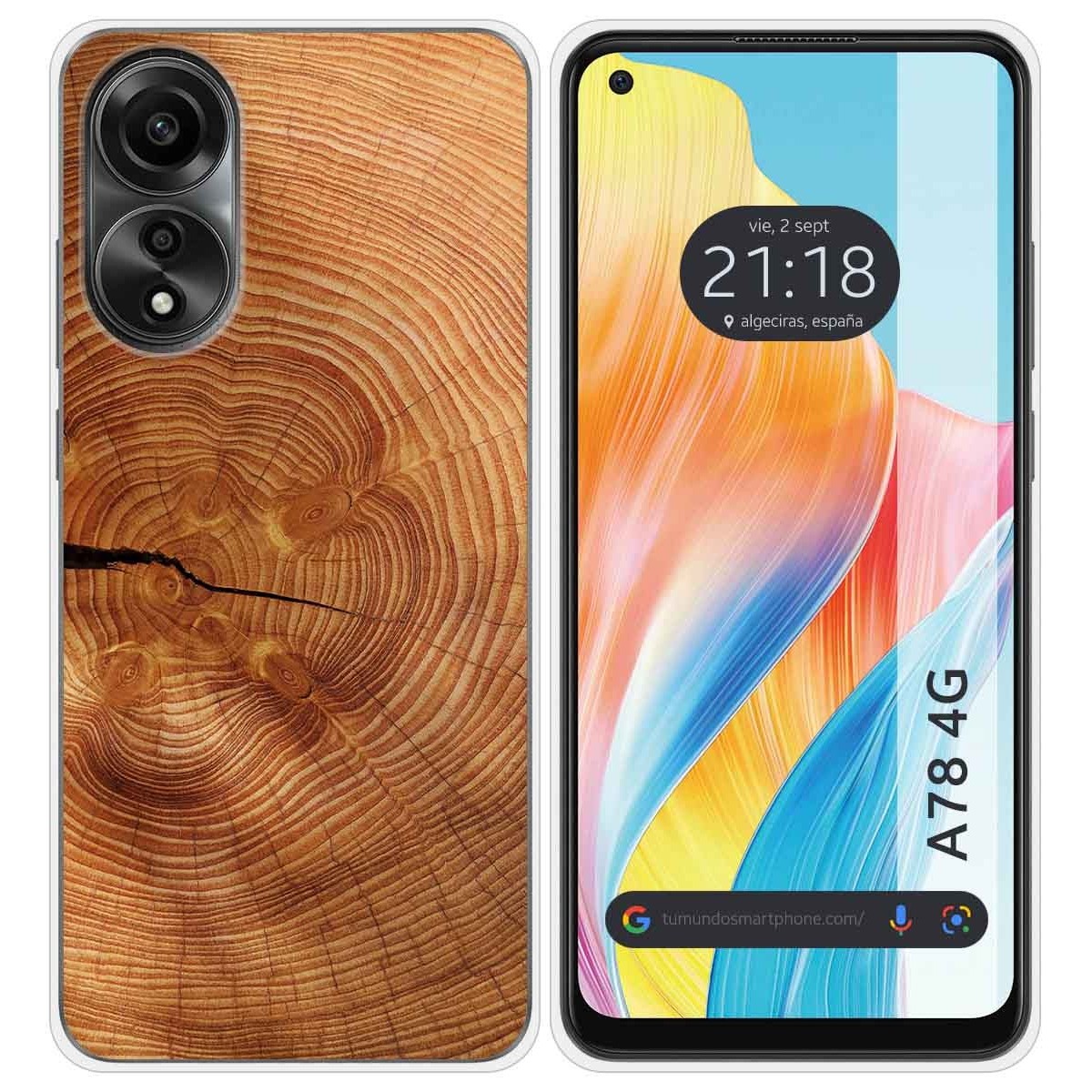 Funda Silicona para Oppo A78 4G diseño Madera 04 Dibujos