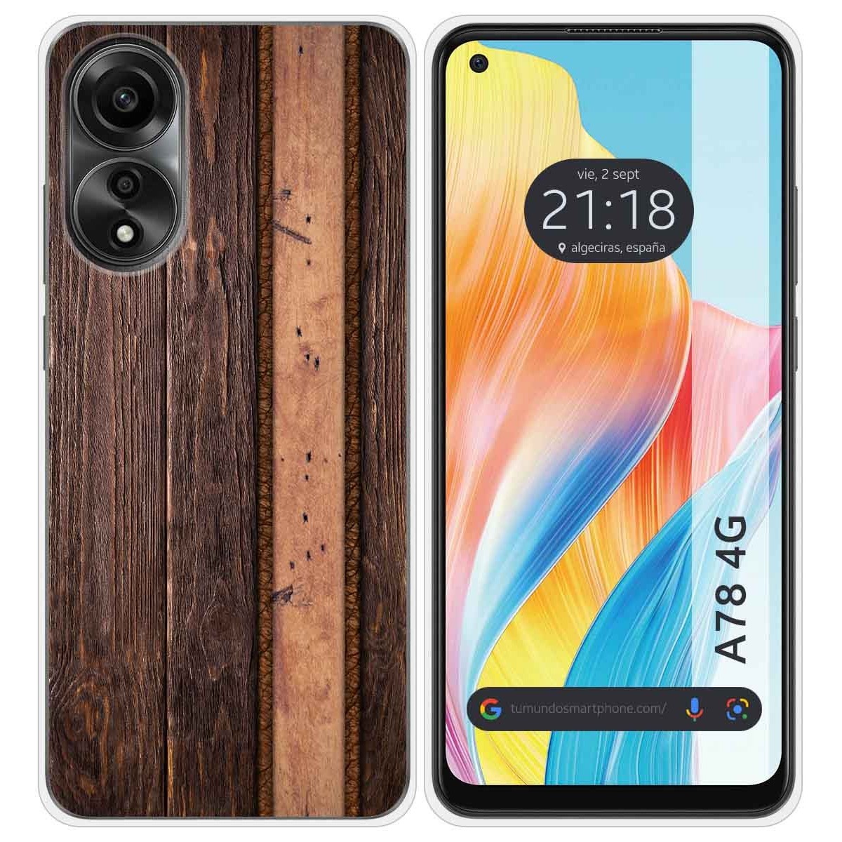Funda Silicona para Oppo A78 4G diseño Madera 05 Dibujos