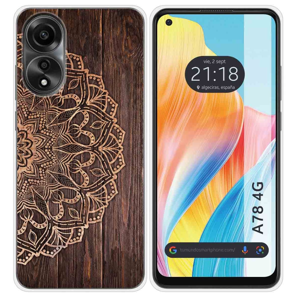 Funda Silicona para Oppo A78 4G diseño Madera 06 Dibujos