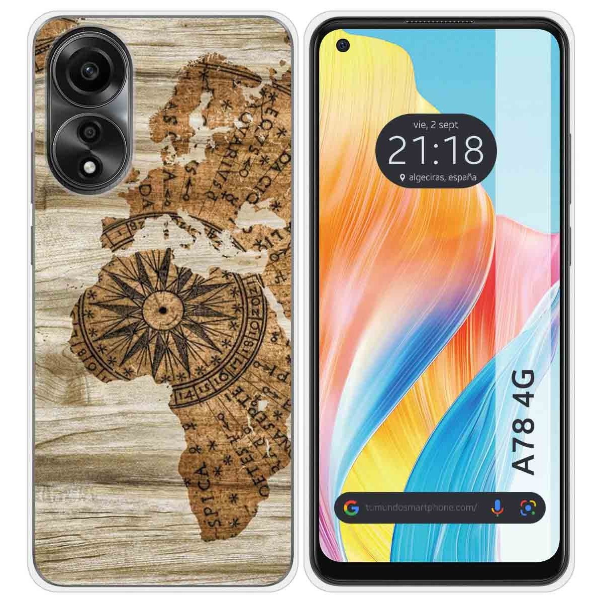Funda Silicona para Oppo A78 4G diseño Madera 07 Dibujos