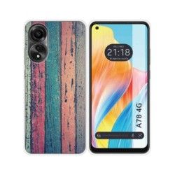Funda Silicona para Oppo A78 4G diseño Madera 10 Dibujos