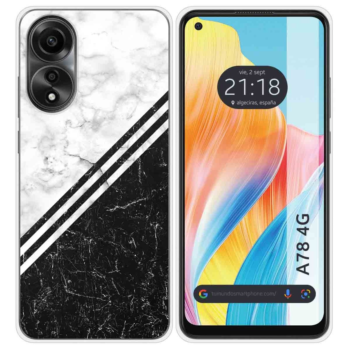 Funda Silicona para Oppo A78 4G diseño Mármol 01 Dibujos