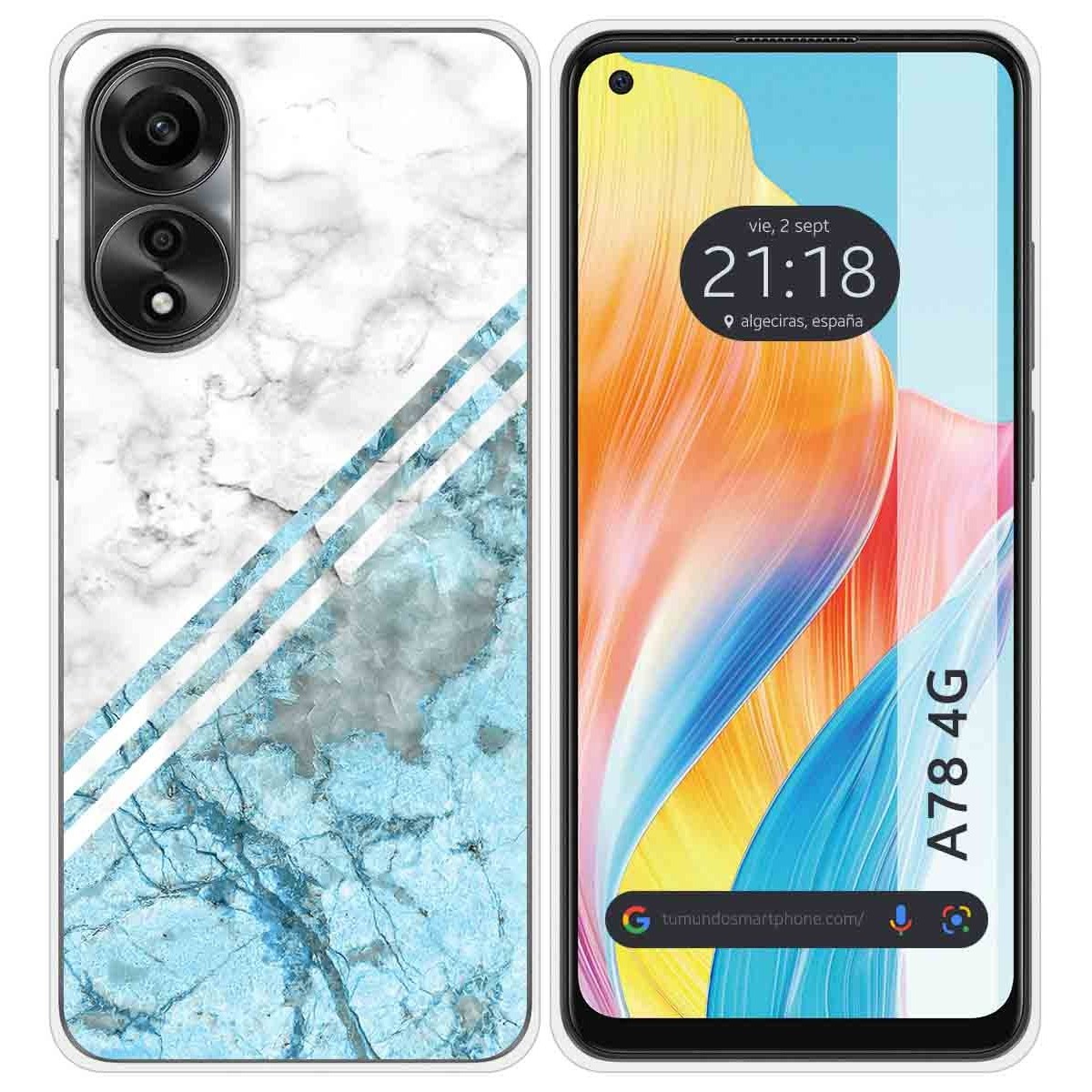 Funda Silicona para Oppo A78 4G diseño Mármol 02 Dibujos