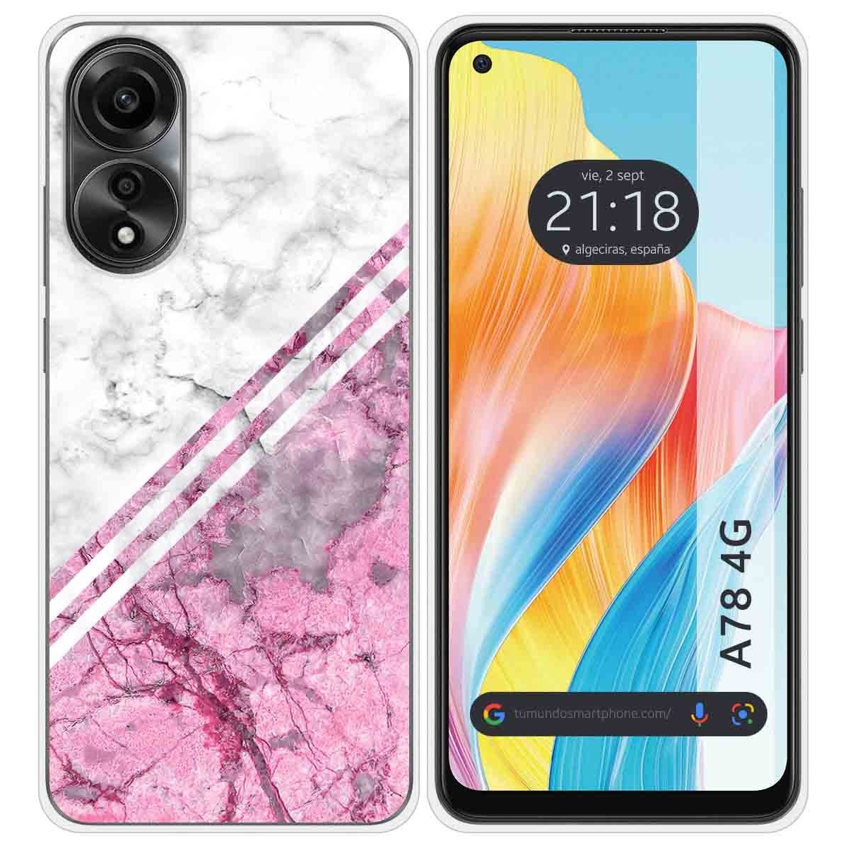 Funda Silicona para Oppo A78 4G diseño Mármol 03 Dibujos