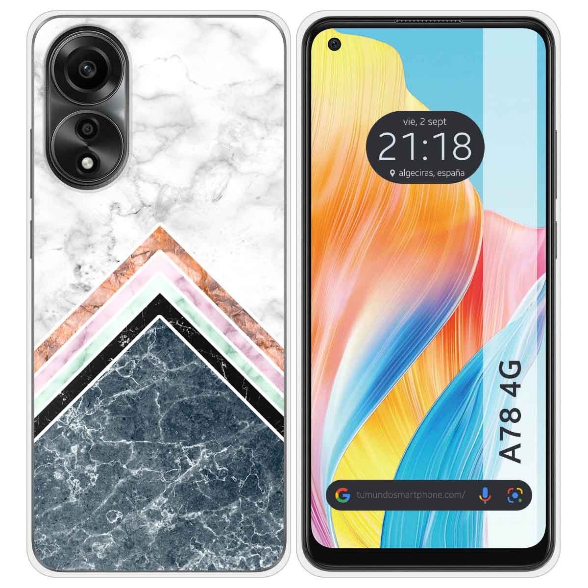 Funda Silicona para Oppo A78 4G diseño Mármol 05 Dibujos