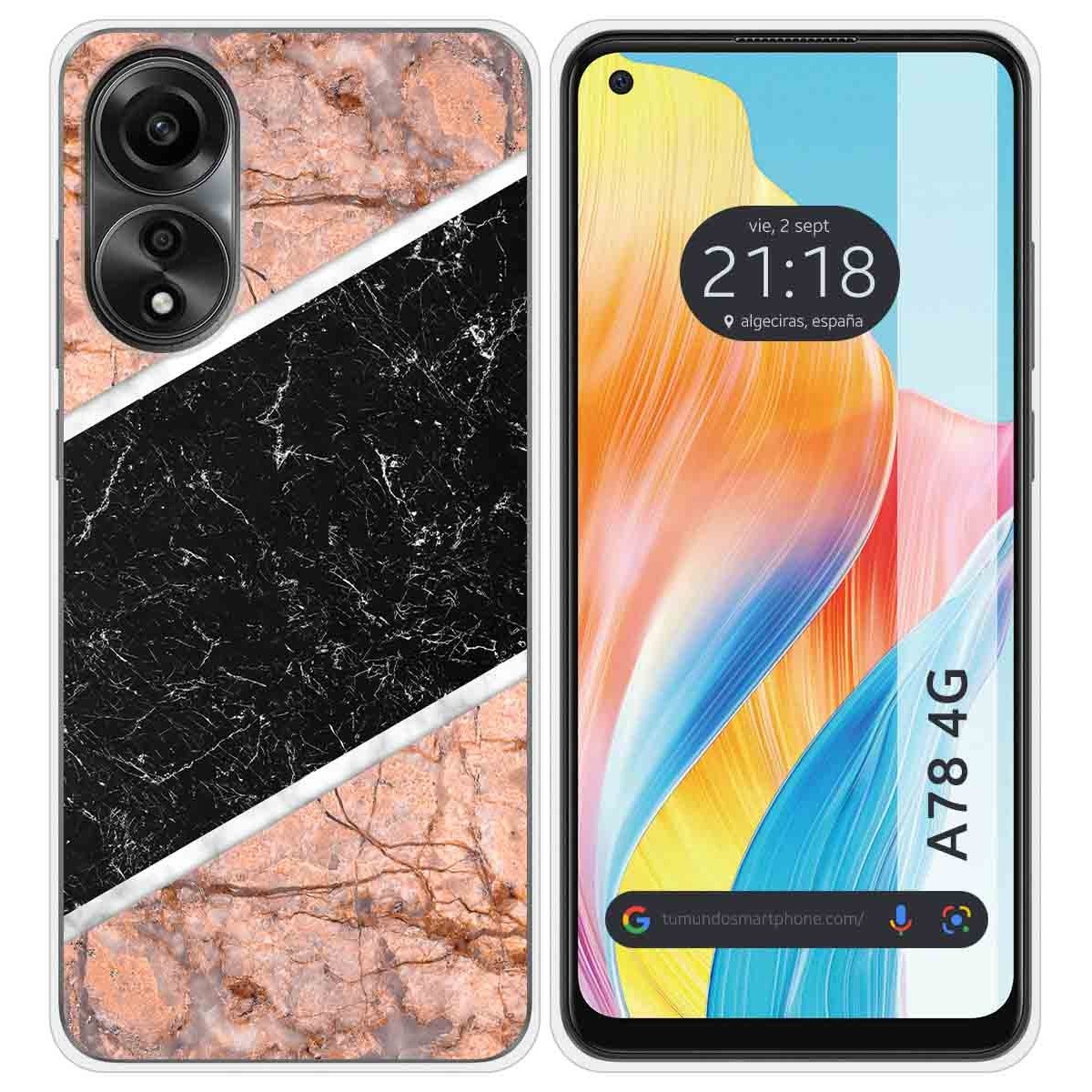 Funda Silicona para Oppo A78 4G diseño Mármol 07 Dibujos