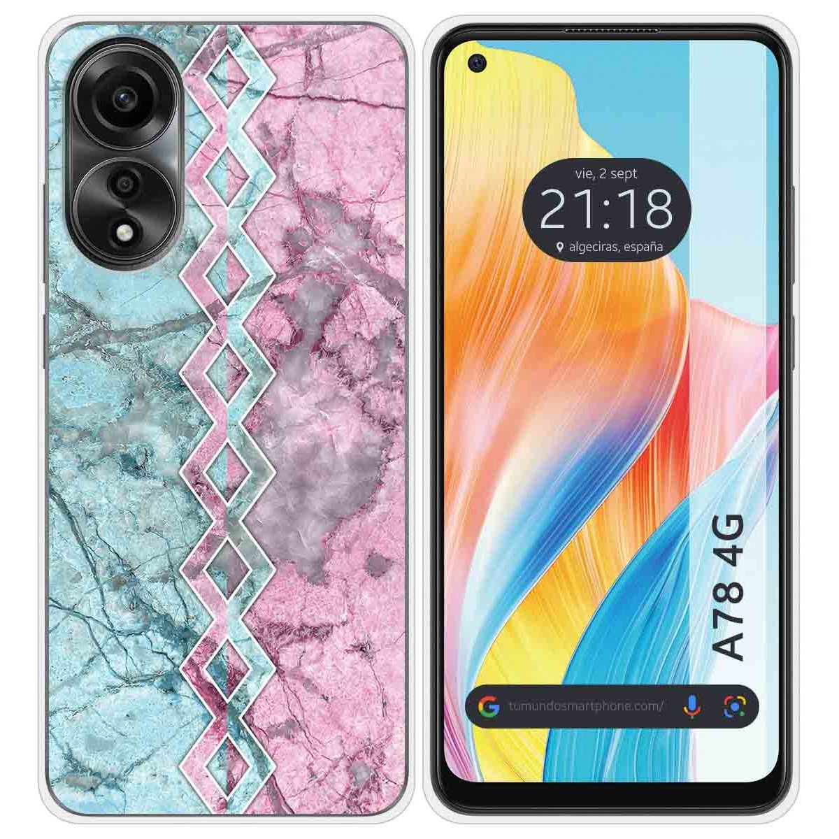 Funda Silicona para Oppo A78 4G diseño Mármol 08 Dibujos