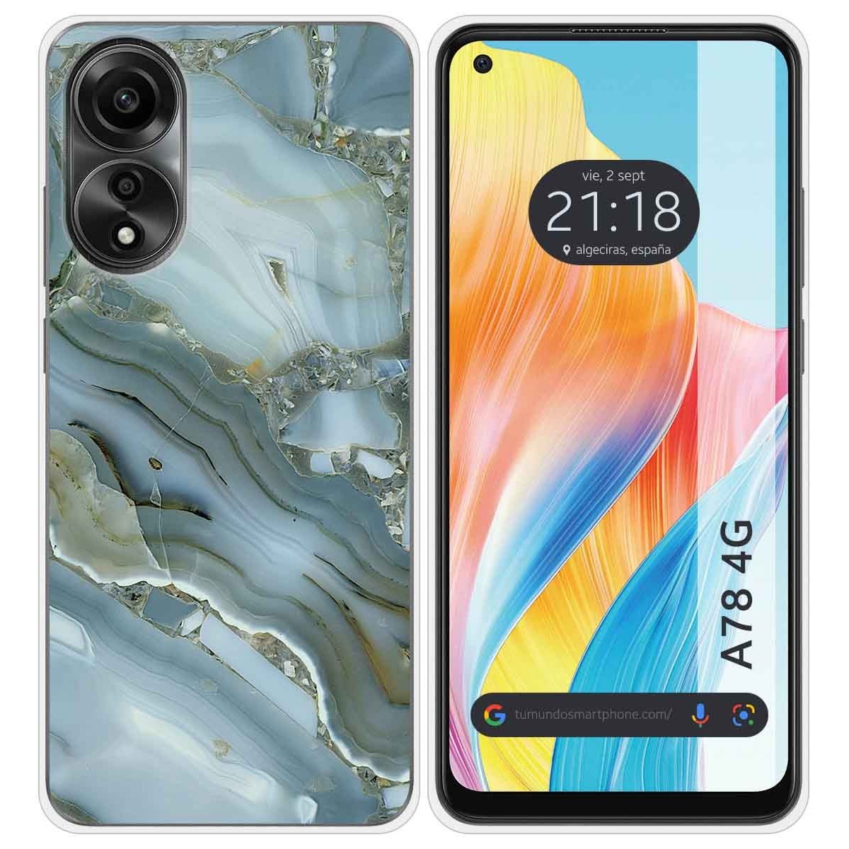 Funda Silicona para Oppo A78 4G diseño Mármol 09 Dibujos