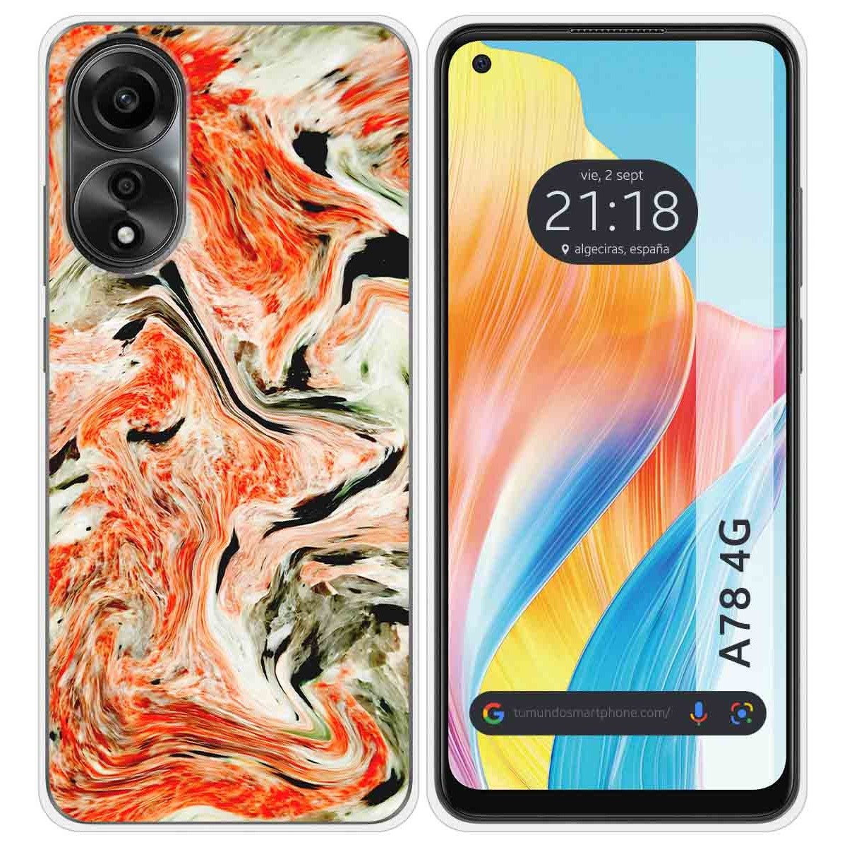 Funda Silicona para Oppo A78 4G diseño Mármol 12 Dibujos