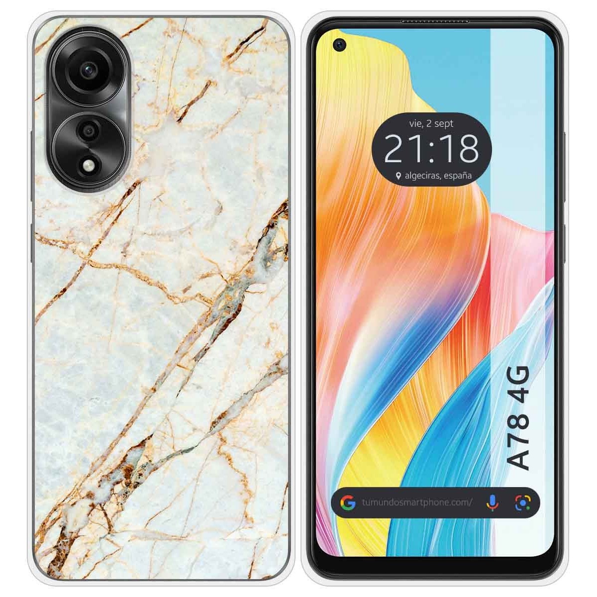 Funda Silicona para Oppo A78 4G diseño Mármol 13 Dibujos