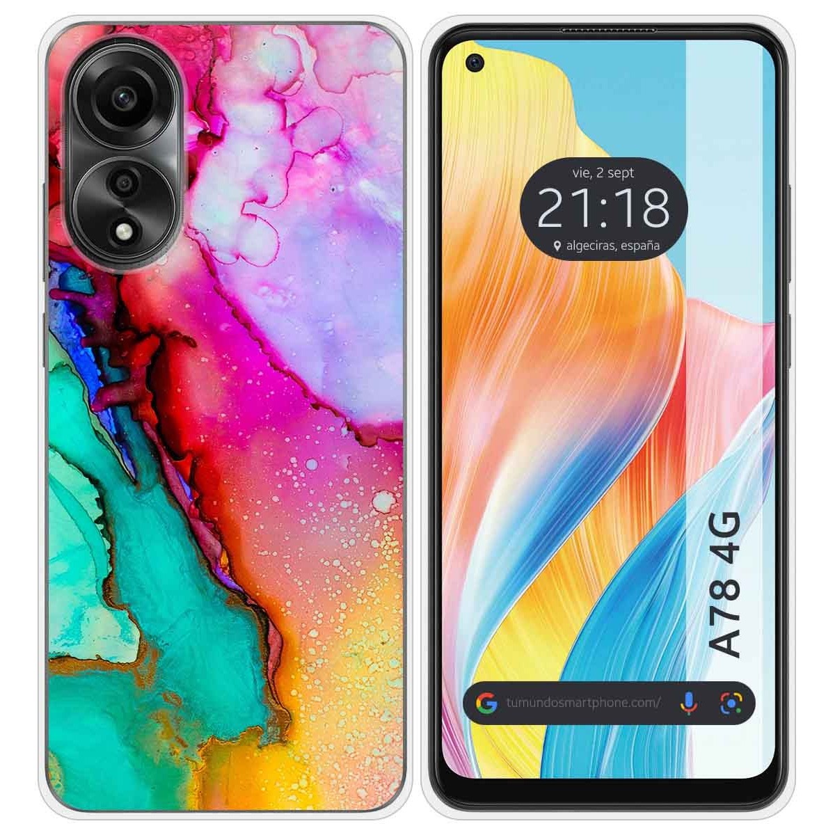 Funda Silicona para Oppo A78 4G diseño Mármol 15 Dibujos