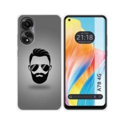 Funda Silicona para Oppo A78 4G diseño Barba Dibujos