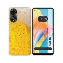 Funda Silicona para Oppo A78 4G diseño Cerveza Dibujos