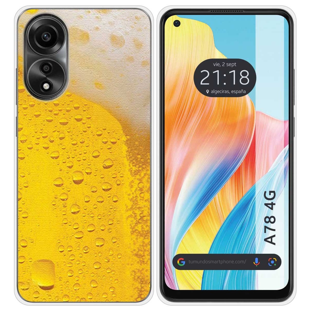 Funda Silicona para Oppo A78 4G diseño Cerveza Dibujos
