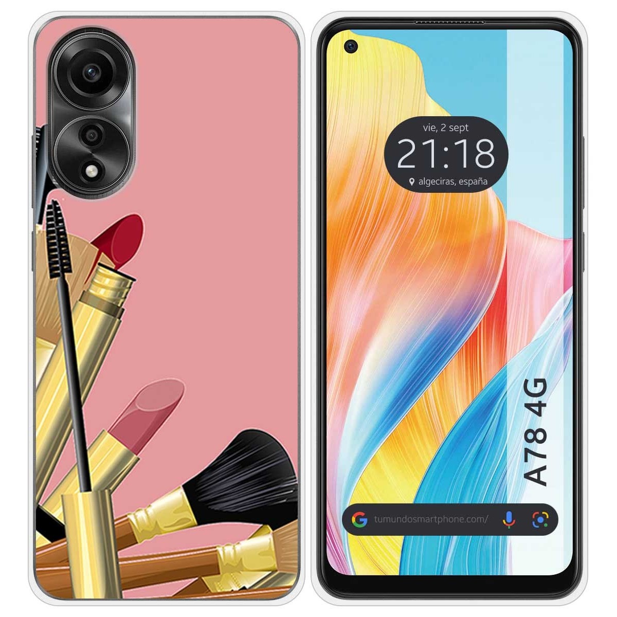 Funda Silicona para Oppo A78 4G diseño Brochas Dibujos