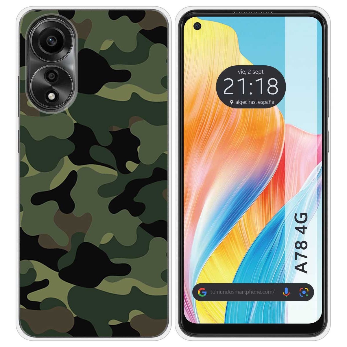 Funda Silicona para Oppo A78 4G diseño Camuflaje Dibujos