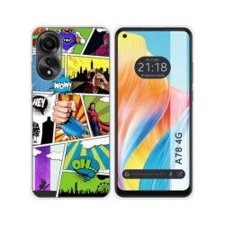 Funda Silicona para Oppo A78 4G diseño Comic Dibujos
