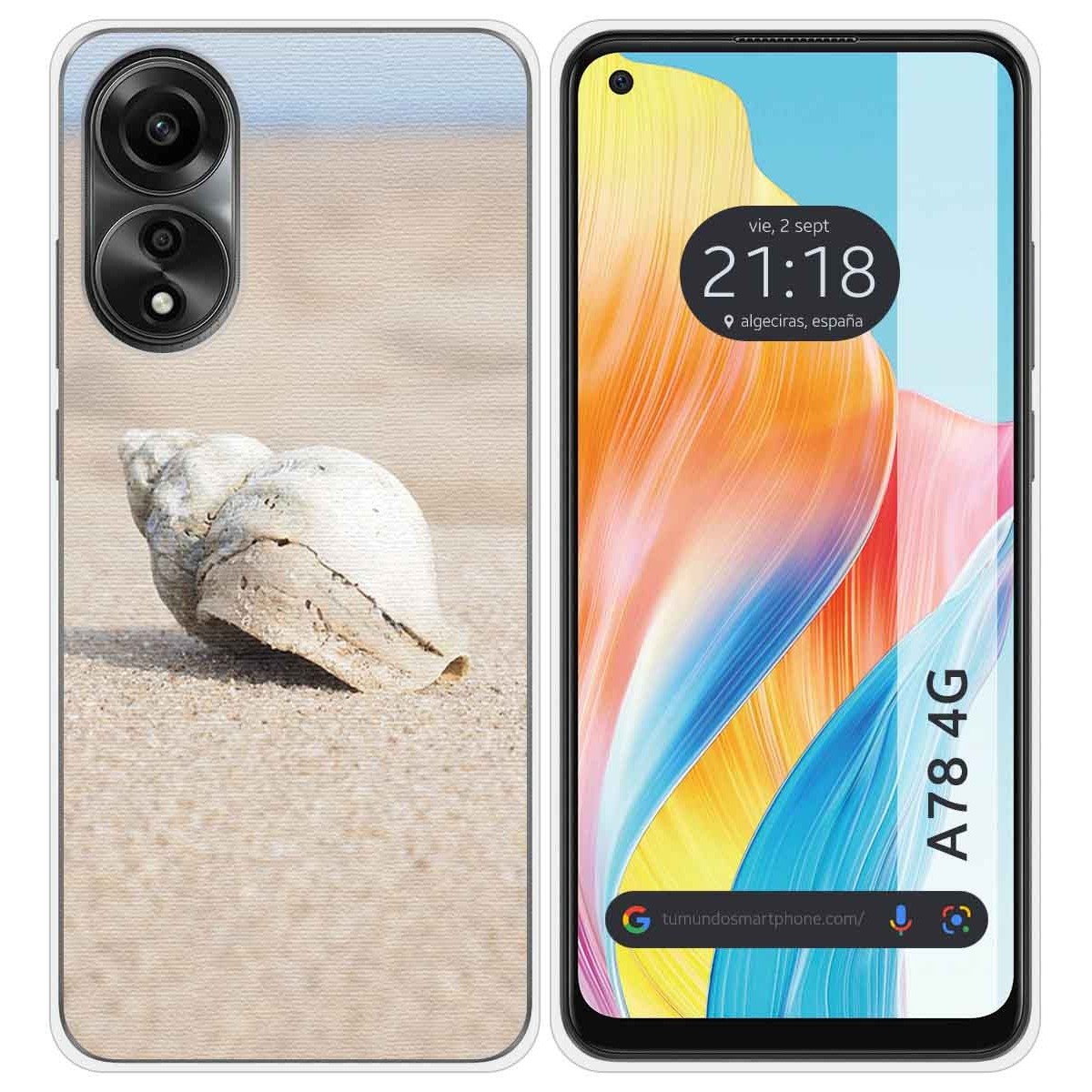 Funda Silicona para Oppo A78 4G diseño Concha Dibujos