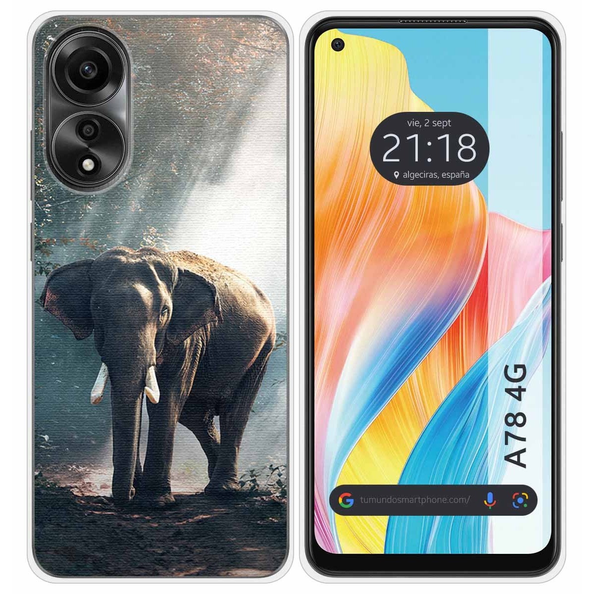 Funda Silicona para Oppo A78 4G diseño Elefante Dibujos