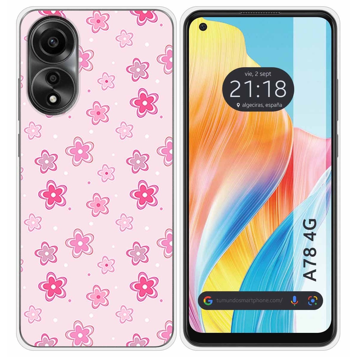 Funda Silicona para Oppo A78 4G diseño Flores Dibujos