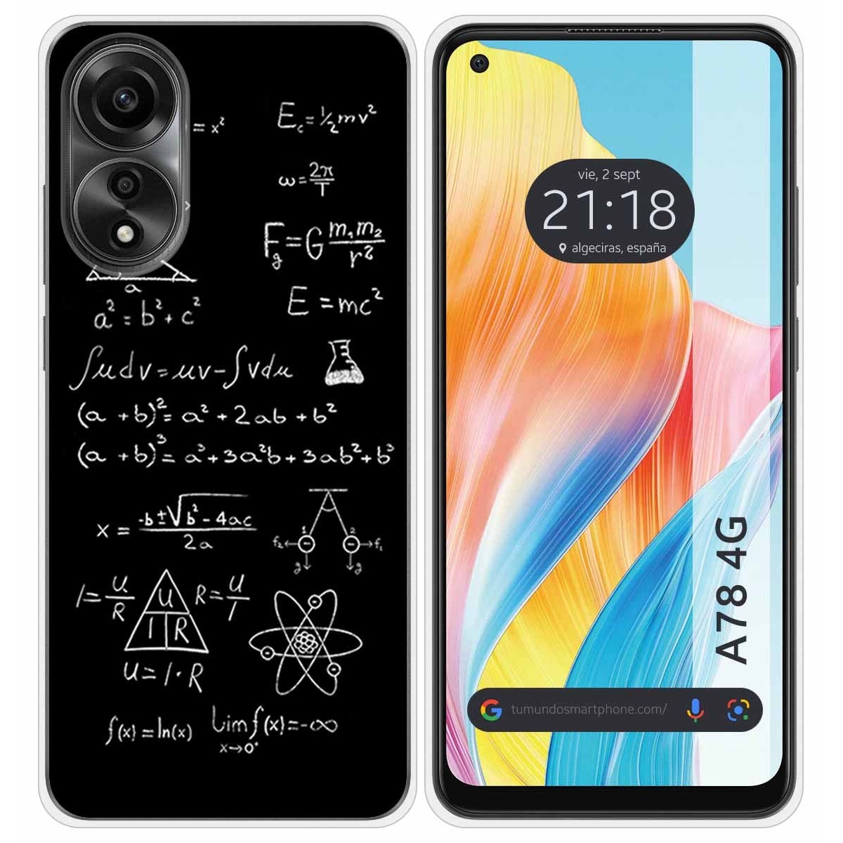 Funda Silicona para Oppo A78 4G diseño Formulas Dibujos