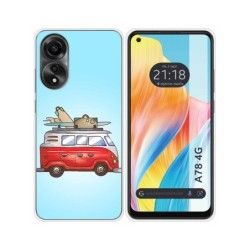 Funda Silicona para Oppo A78 4G diseño Furgoneta Dibujos